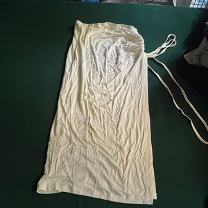 One black one white, long skirts with a slit in the side